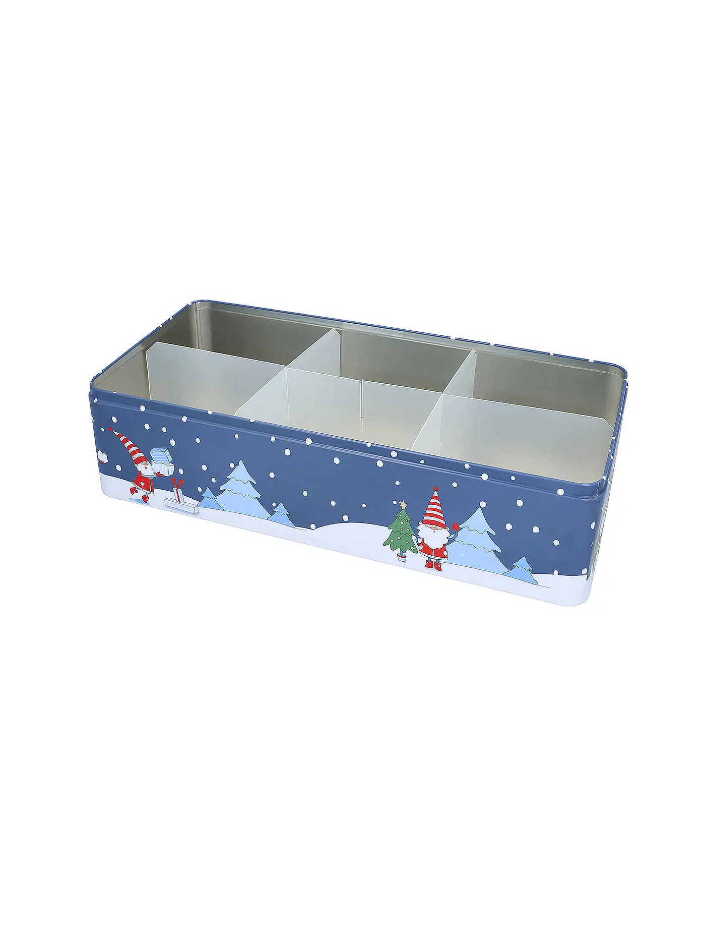RBV BIRKMANN | Gebäckdosen XXL 40x20cm Wichtel Blau / Weiss | 